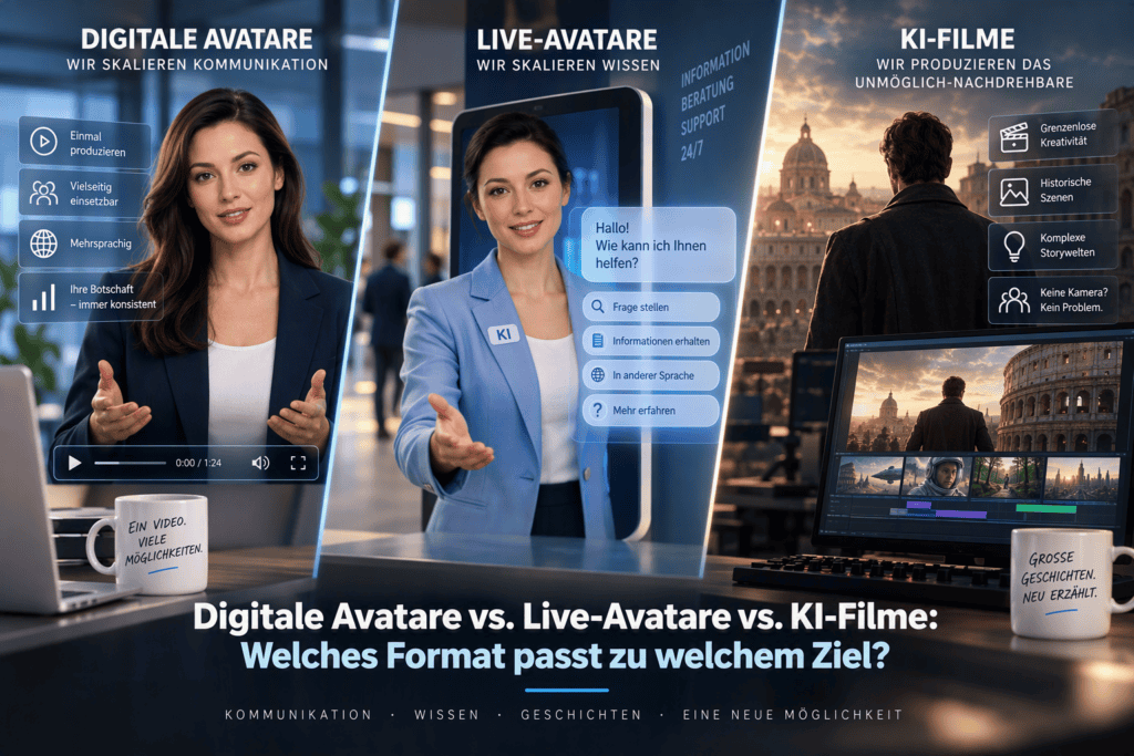 Digitale Avatare vs. Live-Avatare